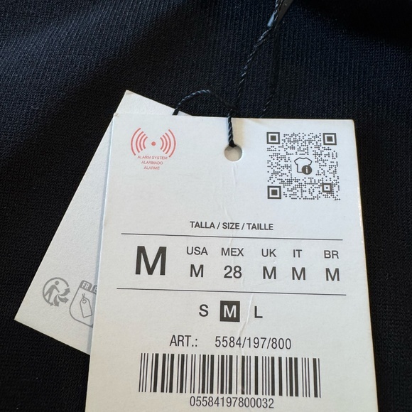 Zara- Size M women's one shoulder shirt with bow - Picture 4 of 6